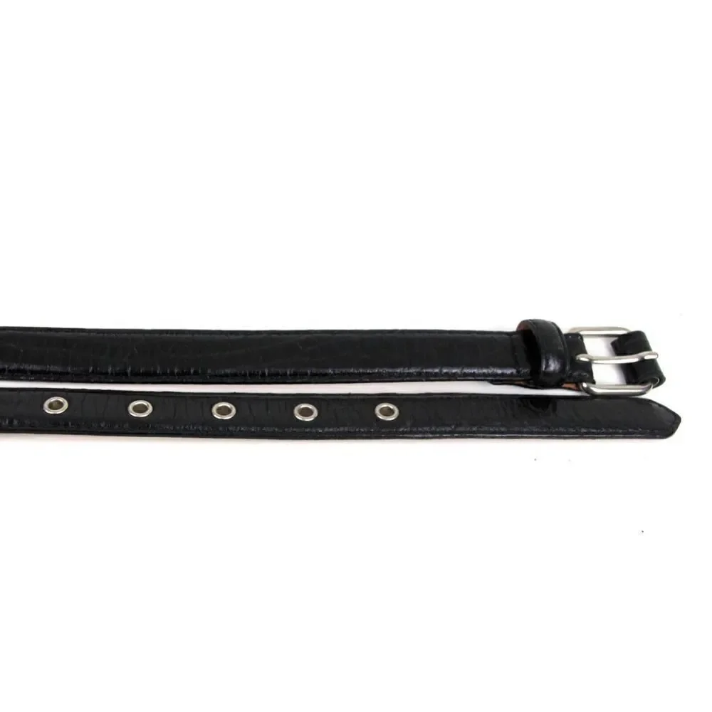 Talbots CROCO EMBOSSED BLACK GENUINE LEATHER 3/4